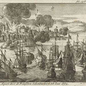 Algiers bombed by the French in 1682, Jan Luyken, Jurriaen van Poolsum, 1689