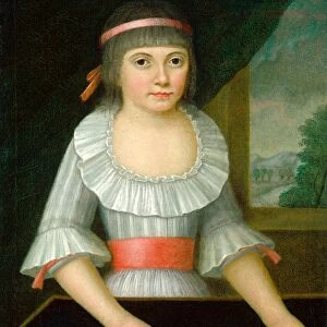 American 18th Century, The Domino Girl, c. 1790, oil on canvas