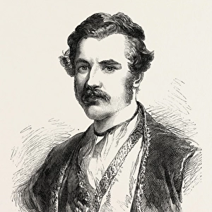 Austin Henry Layard, Ll. D. Discoverer of the Nimroud Sculptures, 1851 Engraving