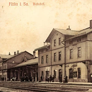 Bahnhof Floha 1910 Landkreis Mittelsachsen