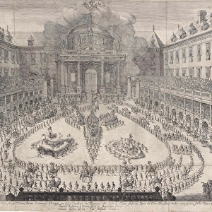 Carousel in the Vienna Hofburg, Austria, Jan van Ossenbeeck, 1667