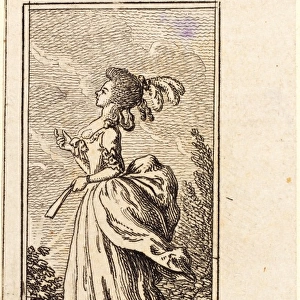 Daniel Nikolaus Chodowiecki (German, 1726 - 1801), Girl with Fan, Facing Left, 1784