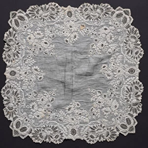 Embroidered Handkerchief 19th century Switzerland