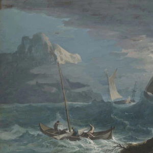 Fishing Boats Storm Marco Ricci Italian 1676