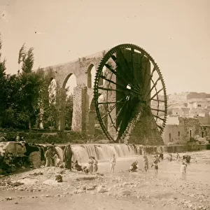 Hama Hamath Water-wheel aqueduct irrigation 1900