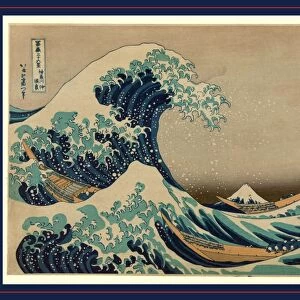 Kanagawa oki nami ura, The great wave off shore of Kanagawa. Katsushika, Hokusai