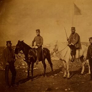 Major Tinley, & officers of the 39th regiment, Crimean War, 1853-1856, Roger Fenton