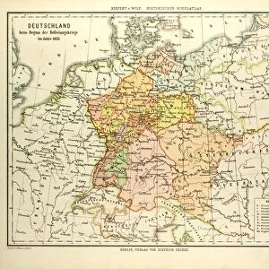 Map of Germany in 1813