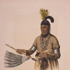 Naw-kaw, a Winnebago chief / drawn, printed & coloured at I