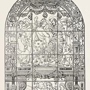 New Baptistry Window in the Church of St. Lawrence Jewry, 1873 Engraving