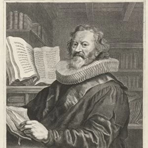 Portrait of Gerardus Joannes Vossius, print maker: Theodor Matham, Joachim von Sandrart