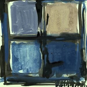 Susan Szikra, abstract expressionism. Shades of blue, Poetic mind, a journey through