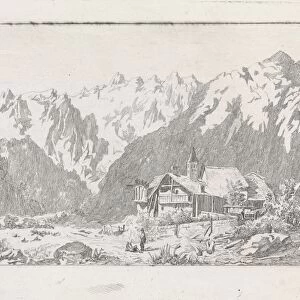 View of the Col du Geant, David van der Kellen (III), Marinus van Raden, 1837 - 1885