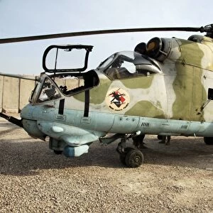 An MI-24 Russian helicopter