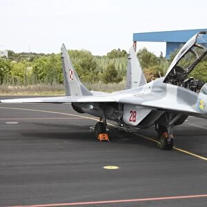 Polish Air Force MiG-29 parked at Albacete Airfield, Spain
