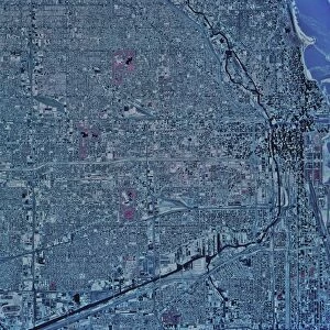 Satellite view of Chicago, Illinois