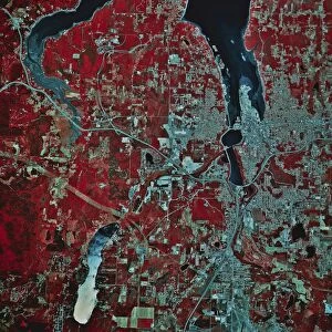 Satellite view of Olympia, Washington