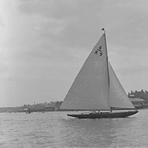 The 6 Metre international class Baccara (K9), 1921. Creator: Kirk & Sons of Cowes