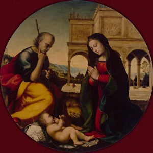 The Adoration of the Christ Child, c. 1500. Artist: Albertinelli, Mariotto (1474-1515)