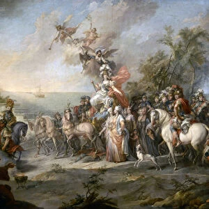 Allegory of Catherine the Great?s Victory over the Turks and Tatars, 1772. Artist: Torelli, Stefano (1712-1784)