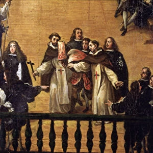 Auto-da-fe in the Plaza Mayor of Madrid, 1683. Detail of a Painting by Francisco Rizi