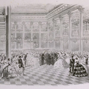 Ball in the Hall of the Russian Assembly of Nobility on the occasion of the coronation of Emperor Al Artist: Zichy, Mihaly (1827-1906)