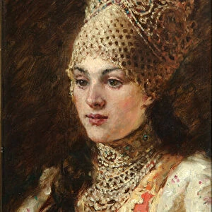 Boyars Wife, 1890s. Artist: Makovsky, Konstantin Yegorovich (1839-1915)