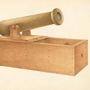 Cannon-shaped Ballot Box, c. 1941. Creator: Joseph Ficcadenti