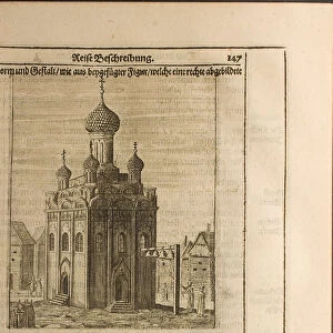 Cathedral in the Moscow Kremlin (Illustration from Travels to the Great Duke of Muscovy and the Kin Artist: Rothgiesser, Christian Lorenzen (?-1659)