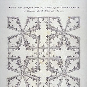 Ceiling detail from the Court of Star Chamber, Palace of Westminster, London, c1800