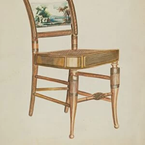 Chair - with Hudson River Scenes, 1935 / 1942. Creator: Ella Josephine Sterling