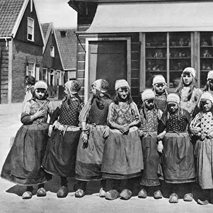 Children in national costume, Marken, Netherlands, c1934