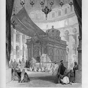 The Church of the Holy Sepulchre, Jerusalem, Israel, 1841. Artist: H Griffiths