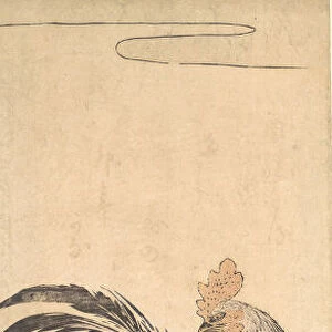 Cock, Hen, and Chicks, ca. 1770. Creator: Utagawa Toyoharu
