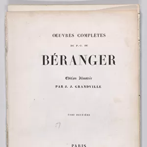 The Complete Works of P. J. de Beranger, 1836. 1836. Creator: Anon