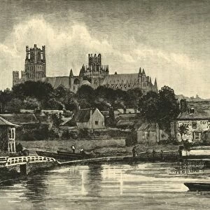 Ely Cathedral, from the Railway Bridge, 1898. Creator: Unknown