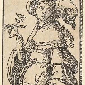 Erythrean Sibyl, from the series of Sibyls, ca. 1530. Creator: Lucas van Leyden
