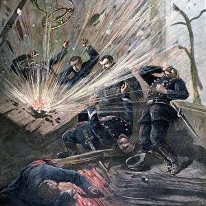 Explosion at the police station on the Rue des Bons-Enfants, Paris, 1892. Artist: Henri Meyer