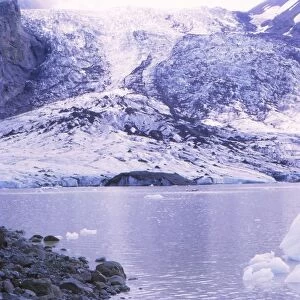 Eyjafjallajokull Glacier lake, Iceland, 20th century. Artist: CM Dixon