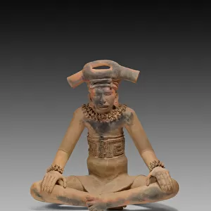 Figure of a Seated Leader, A. D. 300 / 600. Creator: Unknown