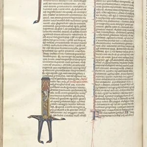Fol. 476v, James, historiated initial I, James standing with a scroll, c. 1275-1300