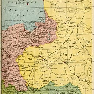 German & Austrian Frontiers with Russia, First World War, (c1920). Creator: Unknown. German & Austrian Frontiers with Russia, First World War, (c1920). Creator: Unknown