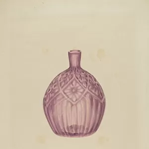 Glass Cologne Bottle, c. 1940. Creator: John Dana