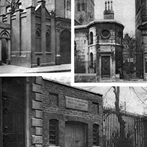 Three graveyard watch houses, London, 1926-1927. Artist: Whiffin