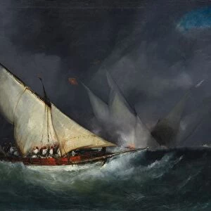 Greek Pirates Attacking a Turkish Vessel, not dated. Creator: Unknown