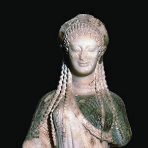 Greek statue Kore 675, 6th century BC