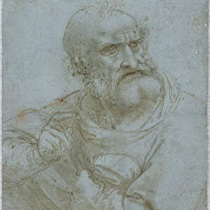 Half-Length Figure of an Apostle, 1493-1495. Artist: Leonardo da Vinci (1452-1519)