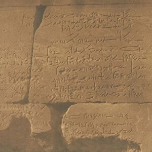 Inscription Demotique; second Pylone du Temple d Isis, a Philae, April 15, 1850