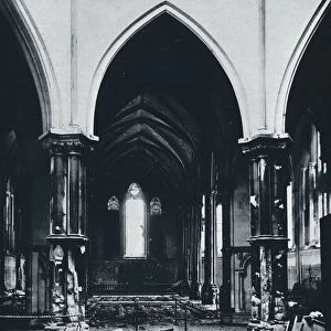 Interior of the Temple Church after the fire, 1941