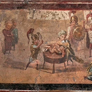 The Judgment of Solomon, 1st millennium. Creator: Roman-Pompeian wall painting